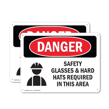 Signmission 7 in Height, 10 in Width, Aluminum, Rectangle OS-2PACK-DS-A-710-L-1555